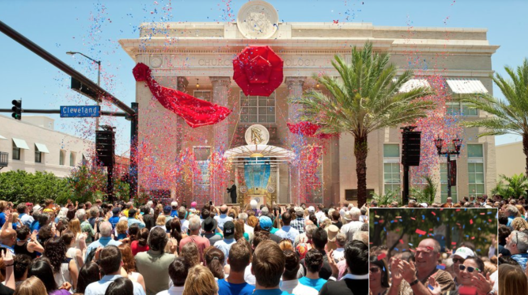 confetti cannons  for Scientology in tampa